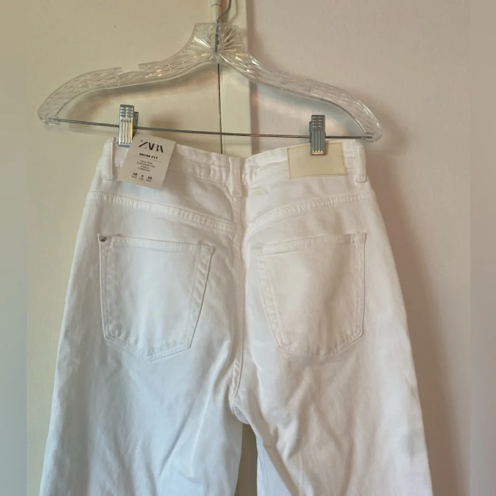 NWT WHITE ZARA MOM FIT DENIM JEANS SZ 6 - Picture 6 of 12